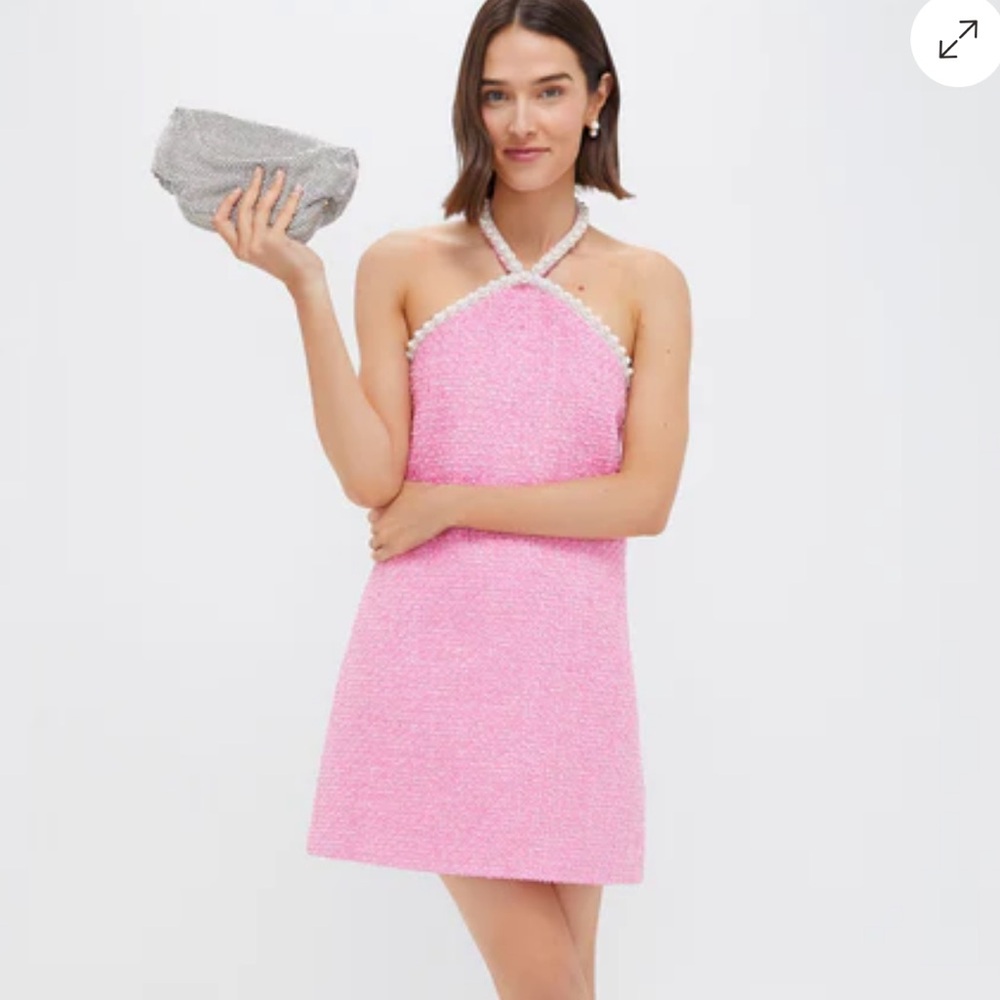 Tuckernuck Hyacinth House Pink Tweed & Pearl Petra Dress